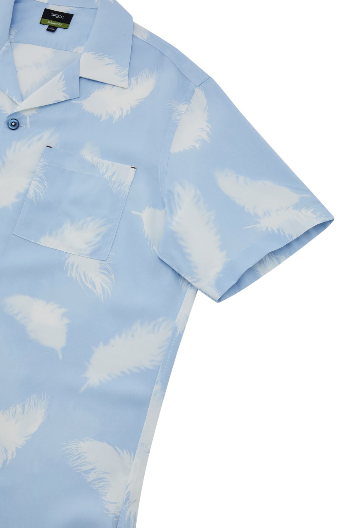 G2000 - Shirts - Modal Blend Feather Print Relax Fit Short Sleeve Casual Shirt
