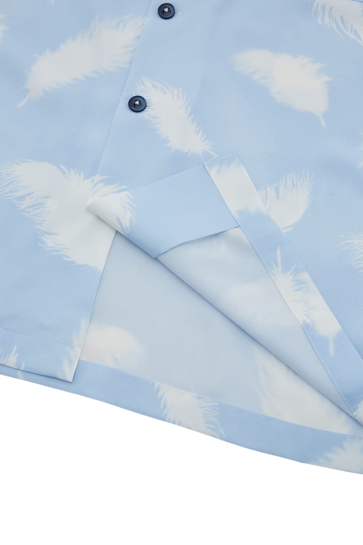G2000 - Shirts - Modal Blend Feather Print Relax Fit Short Sleeve Casual Shirt