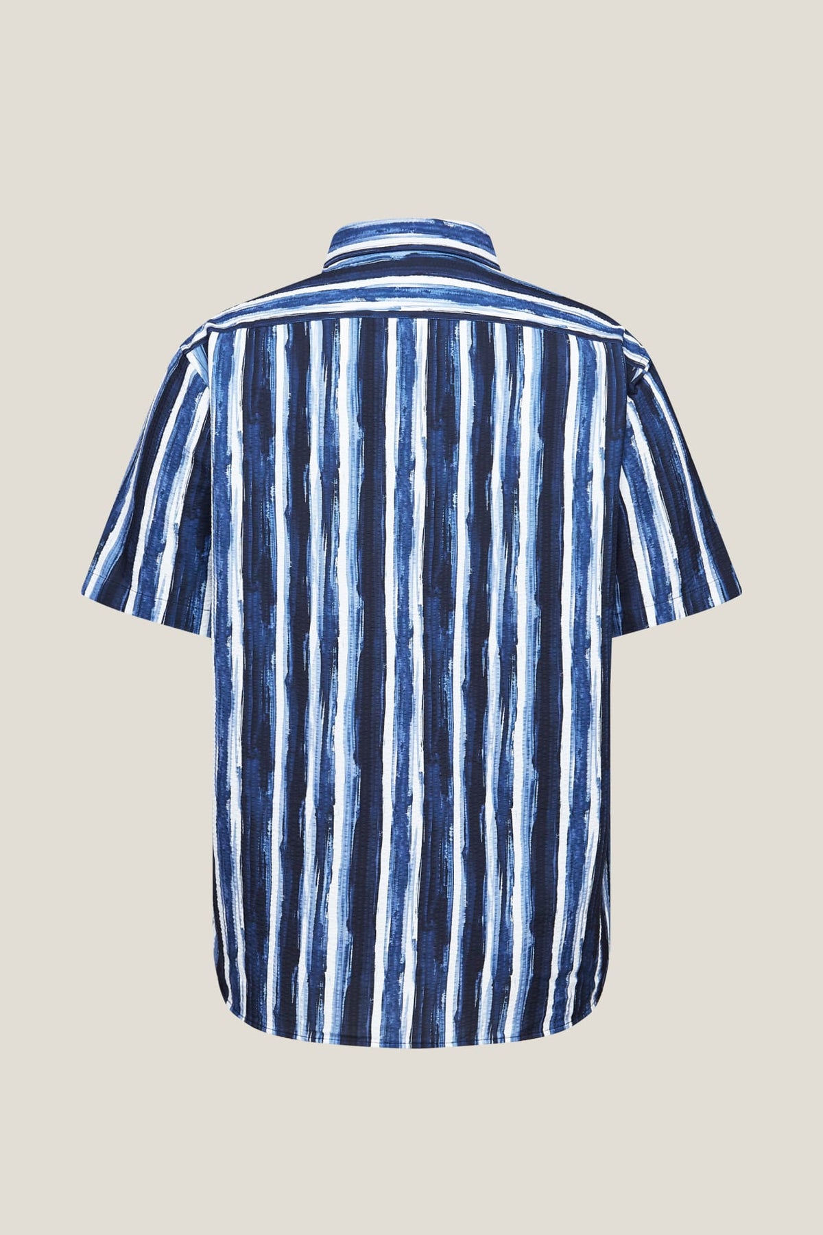 G2000 - Shirts - Seersucker Stripe Print Comfort Fit Short Sleeve Casual Shirt