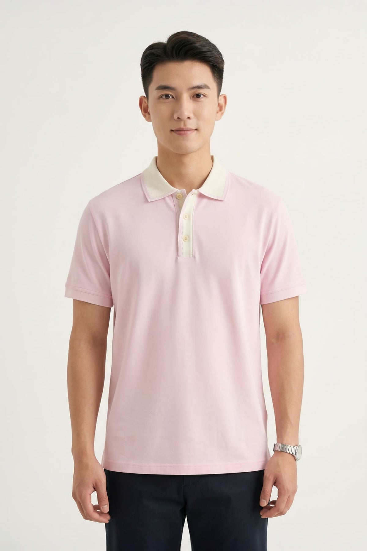 G2000 Polos Mercerized Cotton Blend Pique Relax Fit Polo Tee Pink Dogwood Relaxed