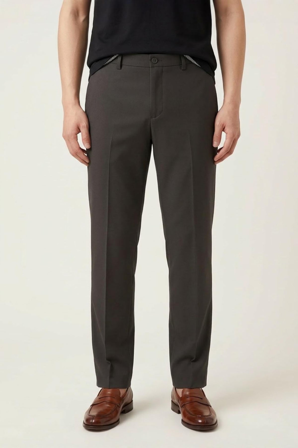 G2000 Pants Multi-Way Stretch Cool Touch Plain Weave Slim Fit Suit Pants Coffee Bean Slim