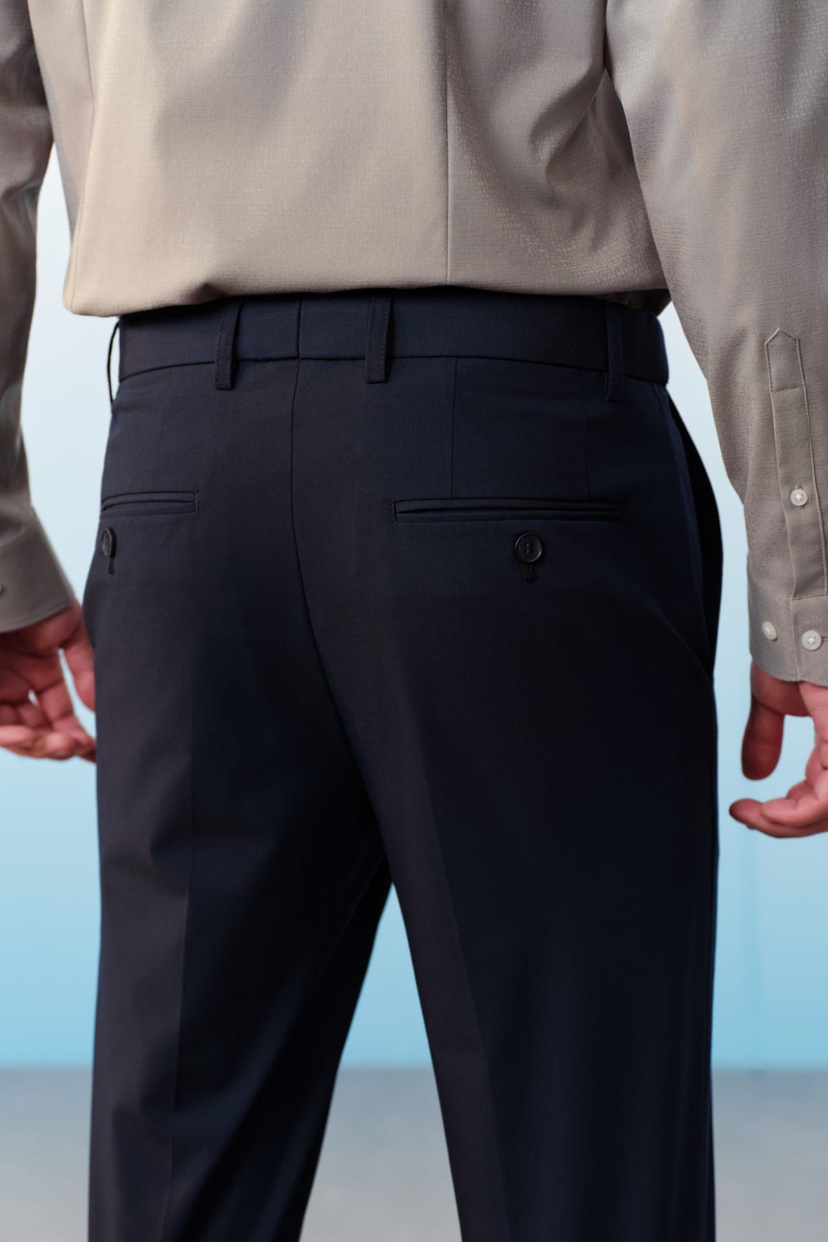 G2000 Pants Multi-Way Stretch Cool Touch Plain Weave Slim Fit Suit Pants