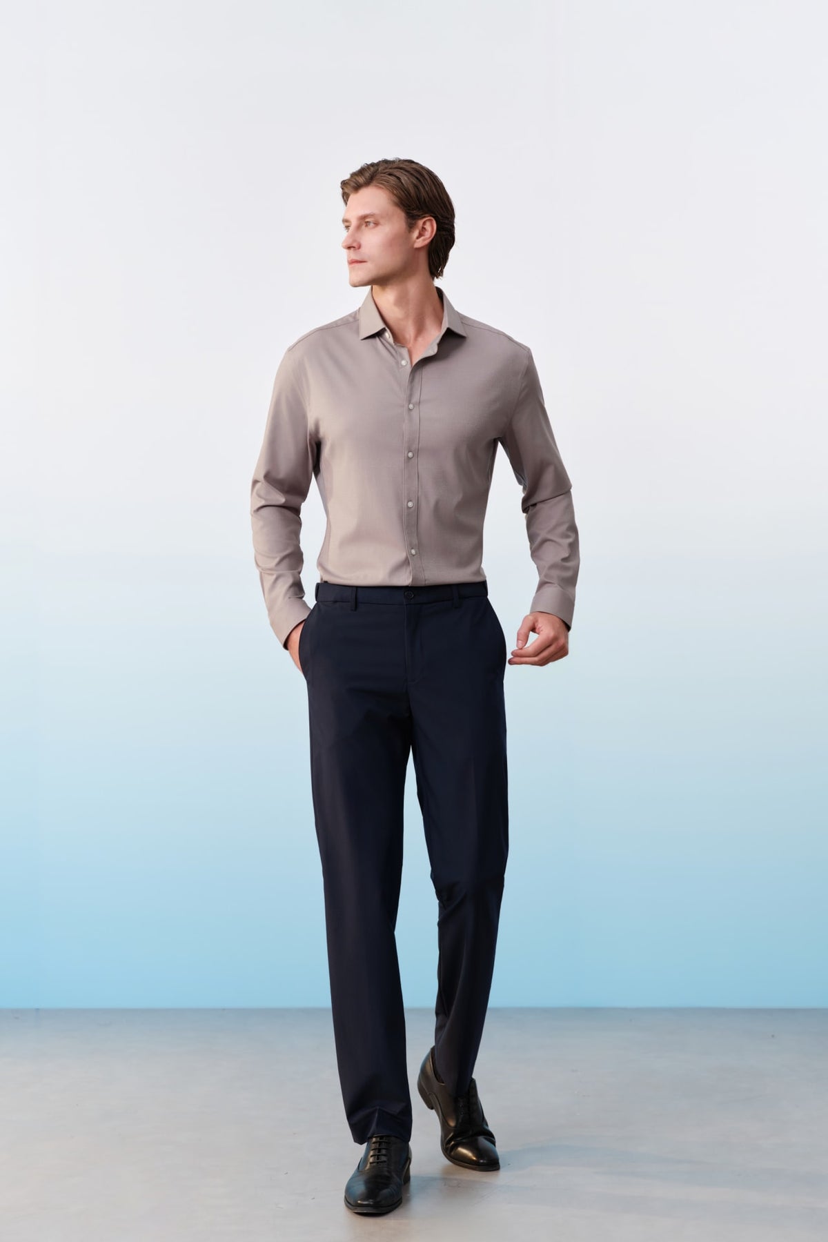 G2000 Pants Multi-Way Stretch Cool Touch Plain Weave Smart Fit Suit Pants With Elastic Waistband