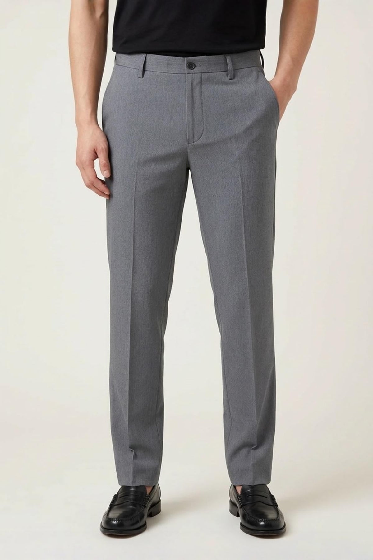 G2000 Pants Wool Blend Plain Weave Smart Fit Suit Pants Ombre Blue Smart