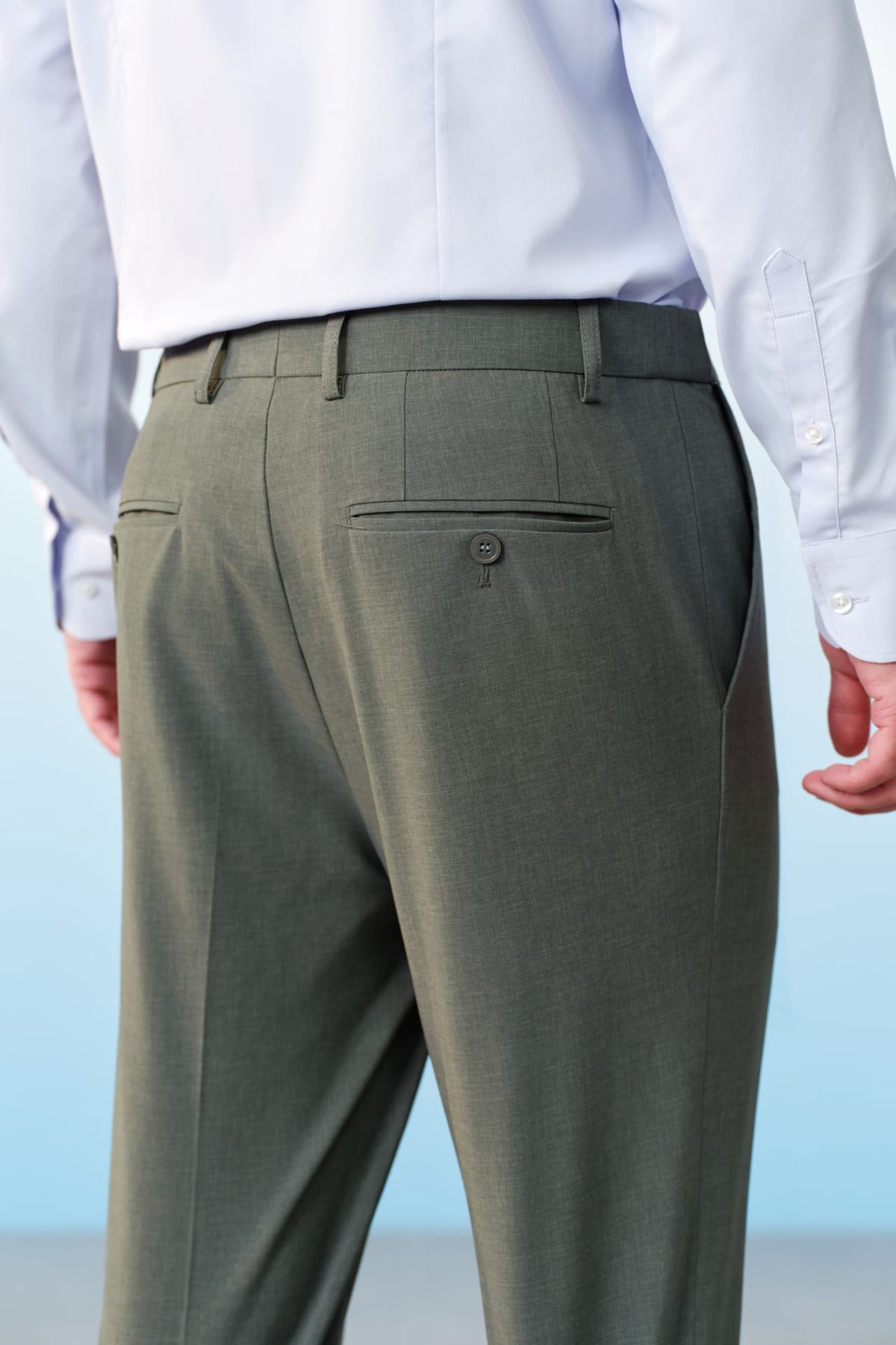 G2000 Pants Three-Proof Finish Plain Weave Smart Fit Suit Pants With Elastic Waistband