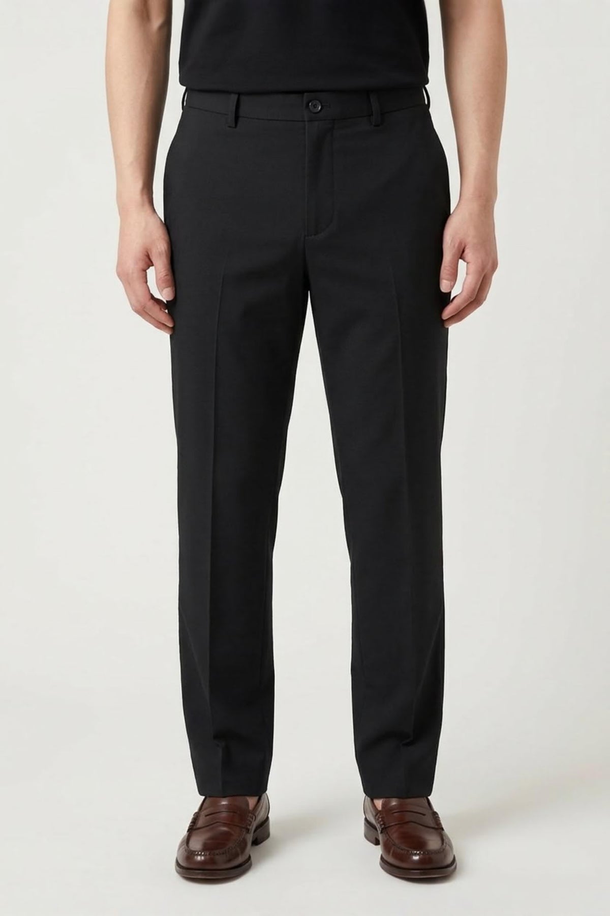 G2000 Pants Three-Proof Finish Plain Weave Smart Fit Suit Pants With Elastic Waistband Anthracite Elastic Smart