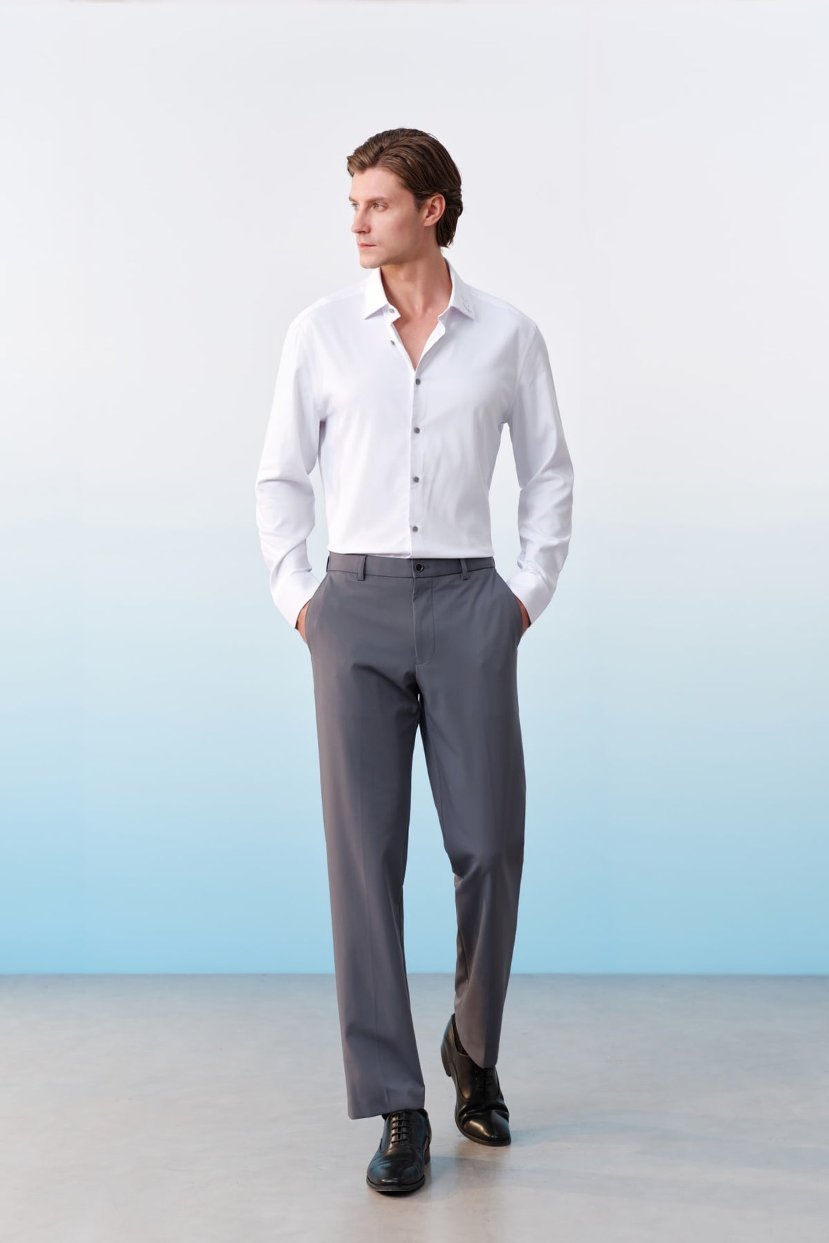 G2000 Pants Multi-Way Stretch Silk Blend Regular Fit Suit Pants