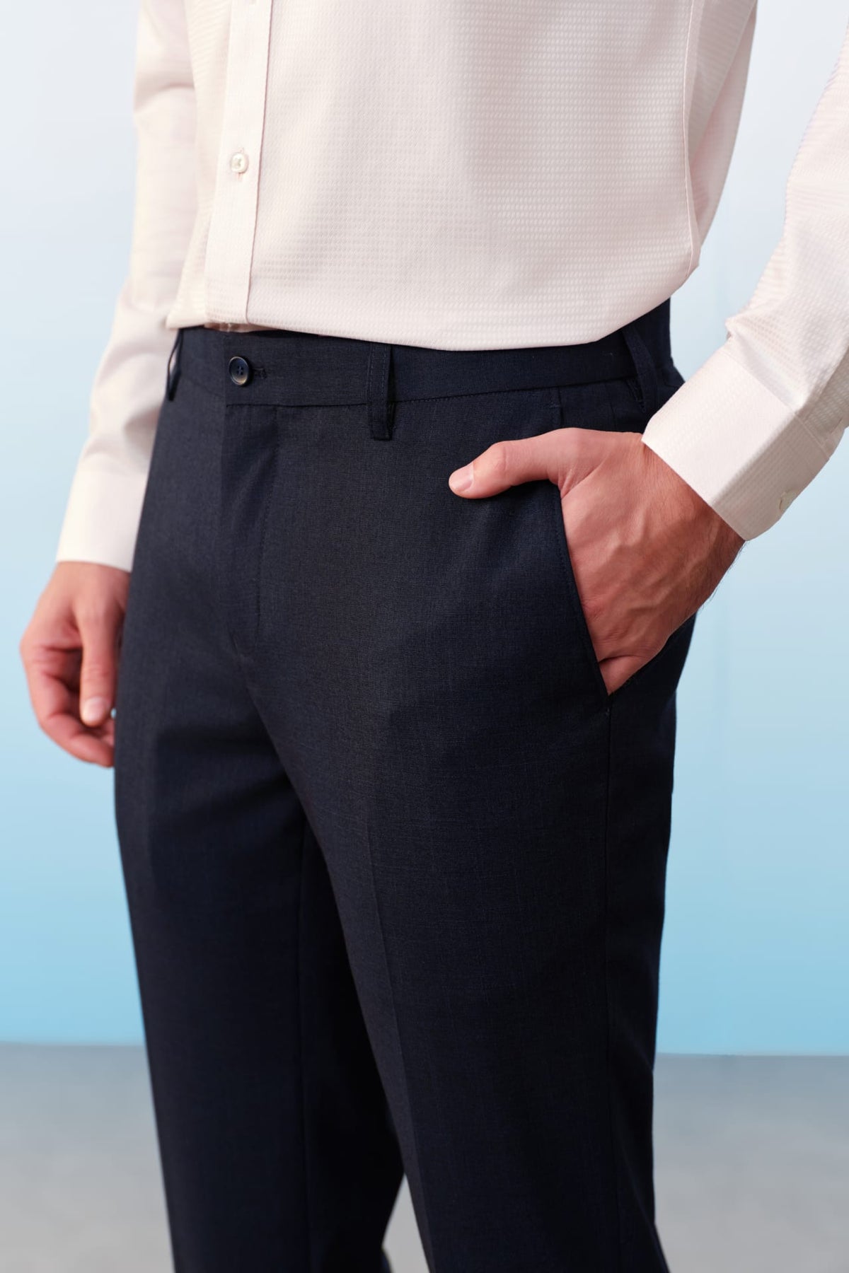 G2000 Pants Poly Blend Textured Stretch Slim Fit Suit Pants