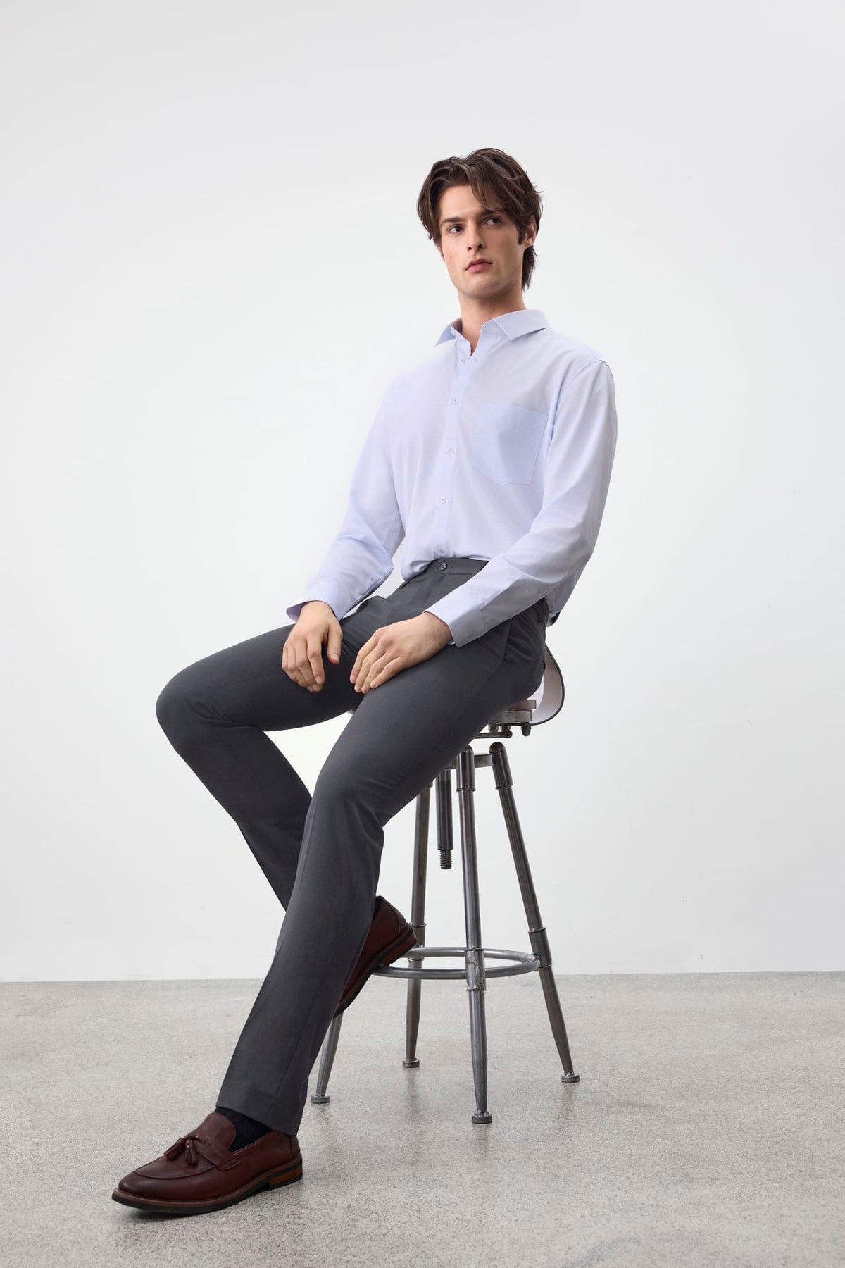 G2000 - Pants - Quick Dry Wicking Poly Blend Twill Slim Fit Suit Pants - Moonless Night - Slim