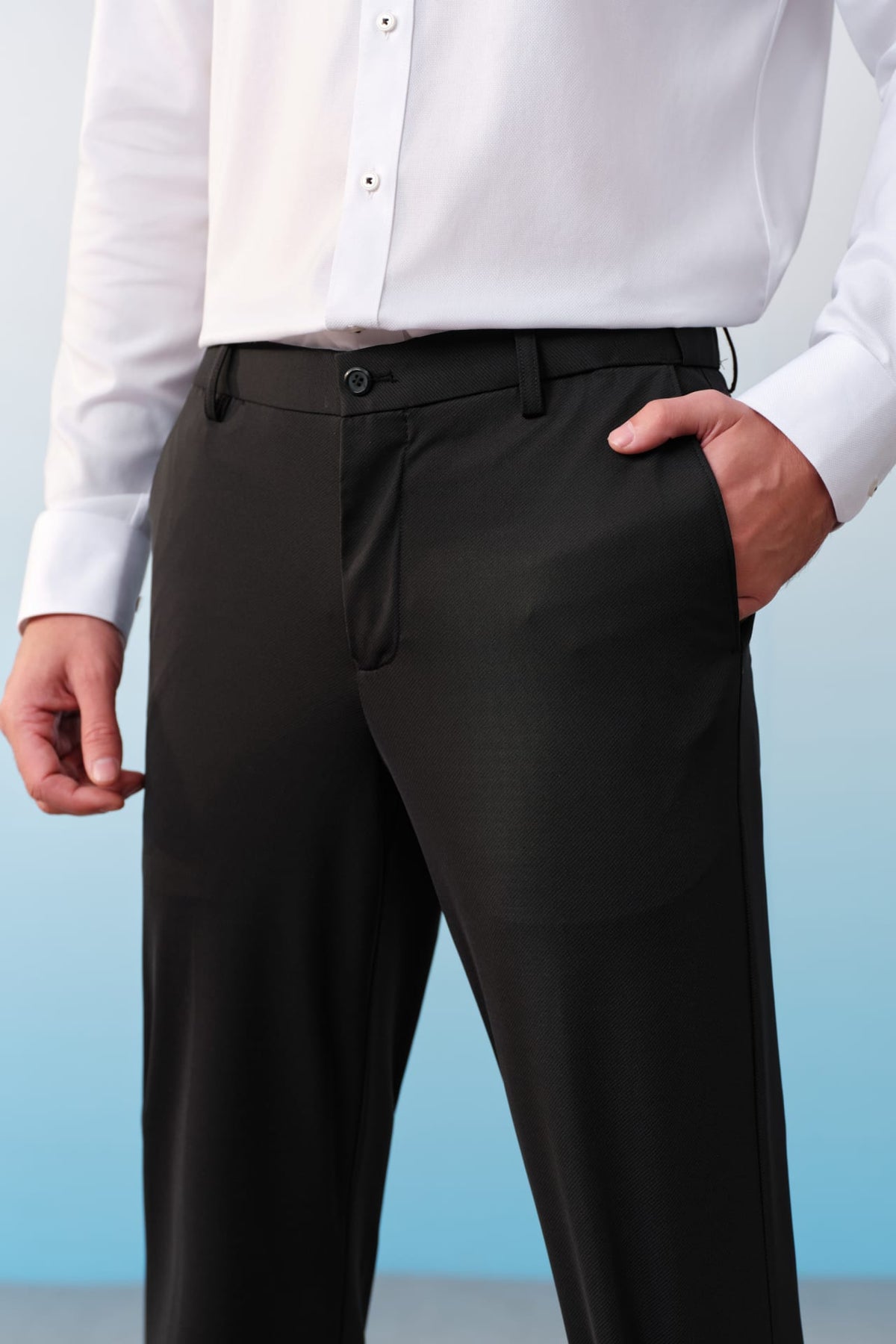 G2000 - Pants - Cool Touch Nylon Stretch Knit Print Smart Fit Suit Pants With Elastic Waistband