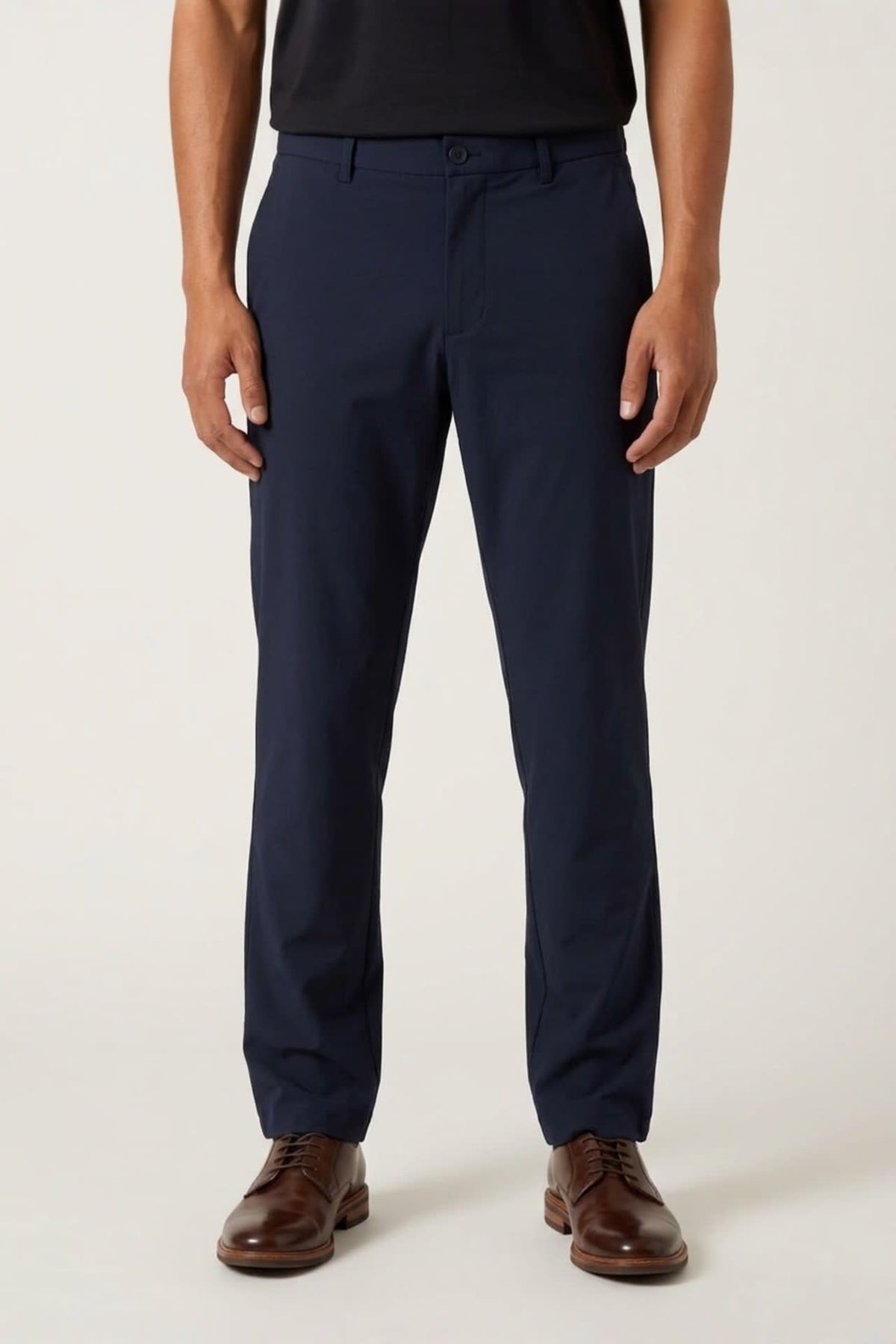 G2000 Pants Lyocell Blend Twill Smart Fit Suit Pants With Elastic Waistband Mood Indigo Elastic Smart