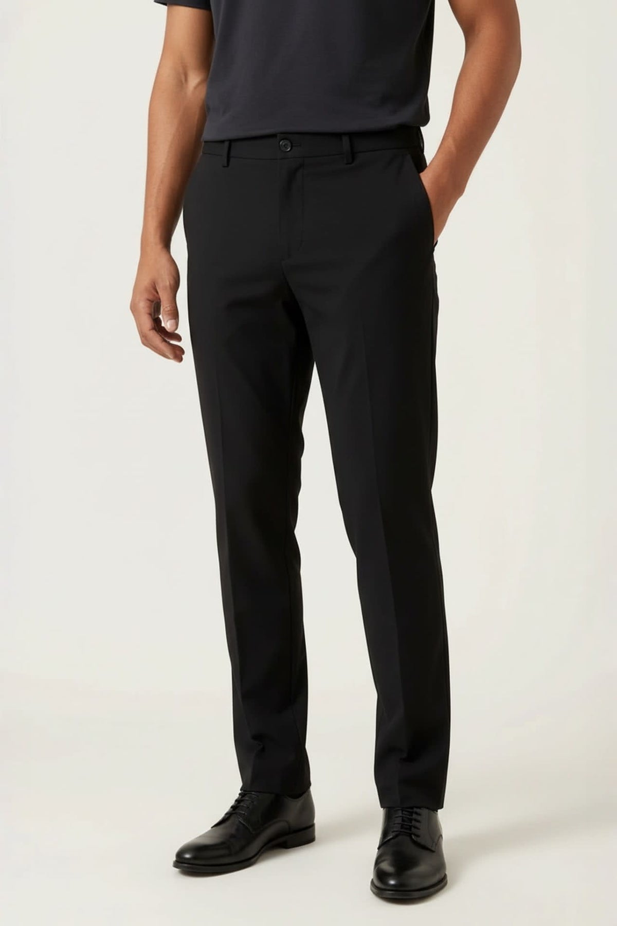 G2000 Pants Lyocell Blend Twill Smart Fit Suit Pants With Elastic Waistband