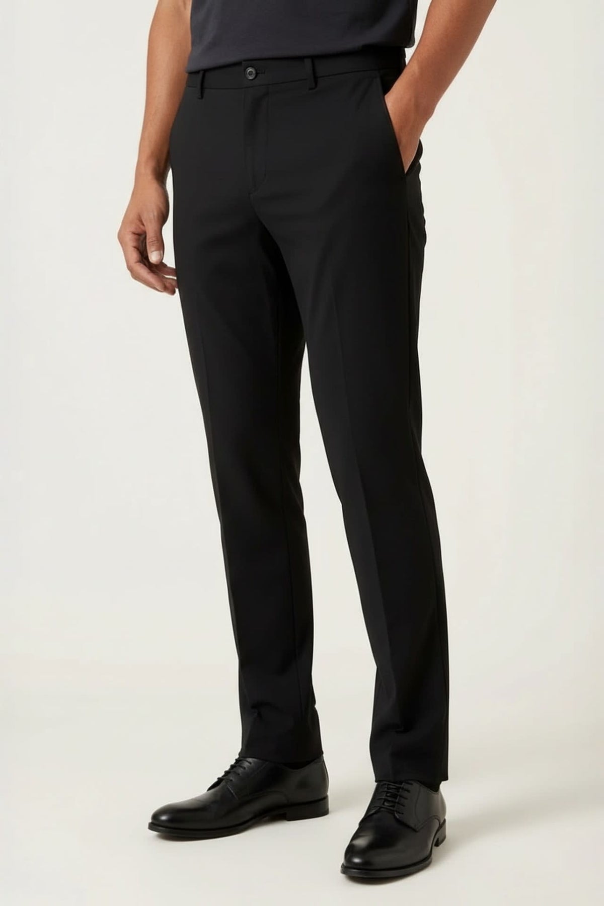 G2000 Pants Lyocell Blend Twill Smart Fit Suit Pants With Elastic Waistband