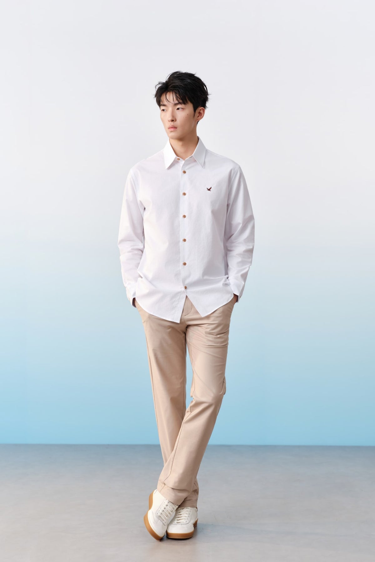 G2000 Pants Cotton Blend Stretch Twill Slim Tapered Fit Casual Pants Sheepskin Slim Tapered