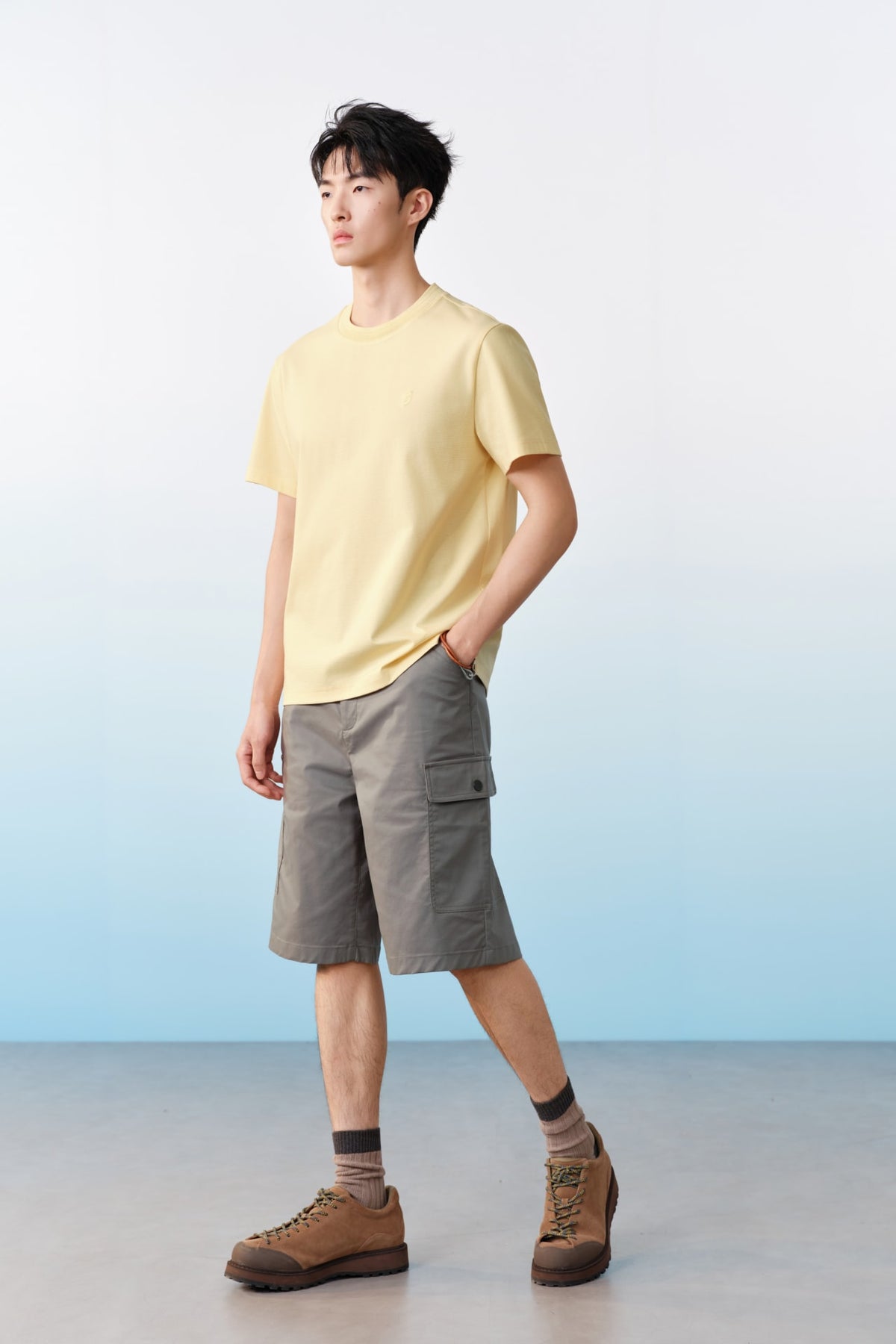 G2000 Shorts Cool Touch Cotton Blend Stretch Wide Straight Fit Shorts Cappuccino Wide Straight