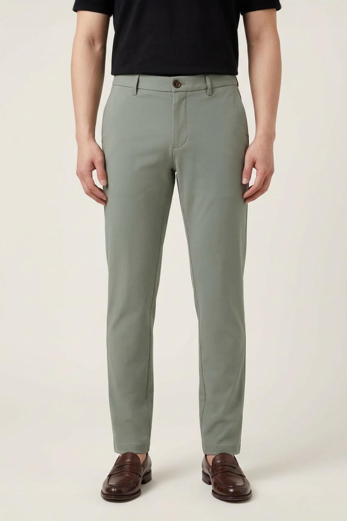 G2000 Pants Multi-Way Stretch Poly Knit Ottoman Slim Tapered Fit Casual Pants Alpine Green Slim Tapered
