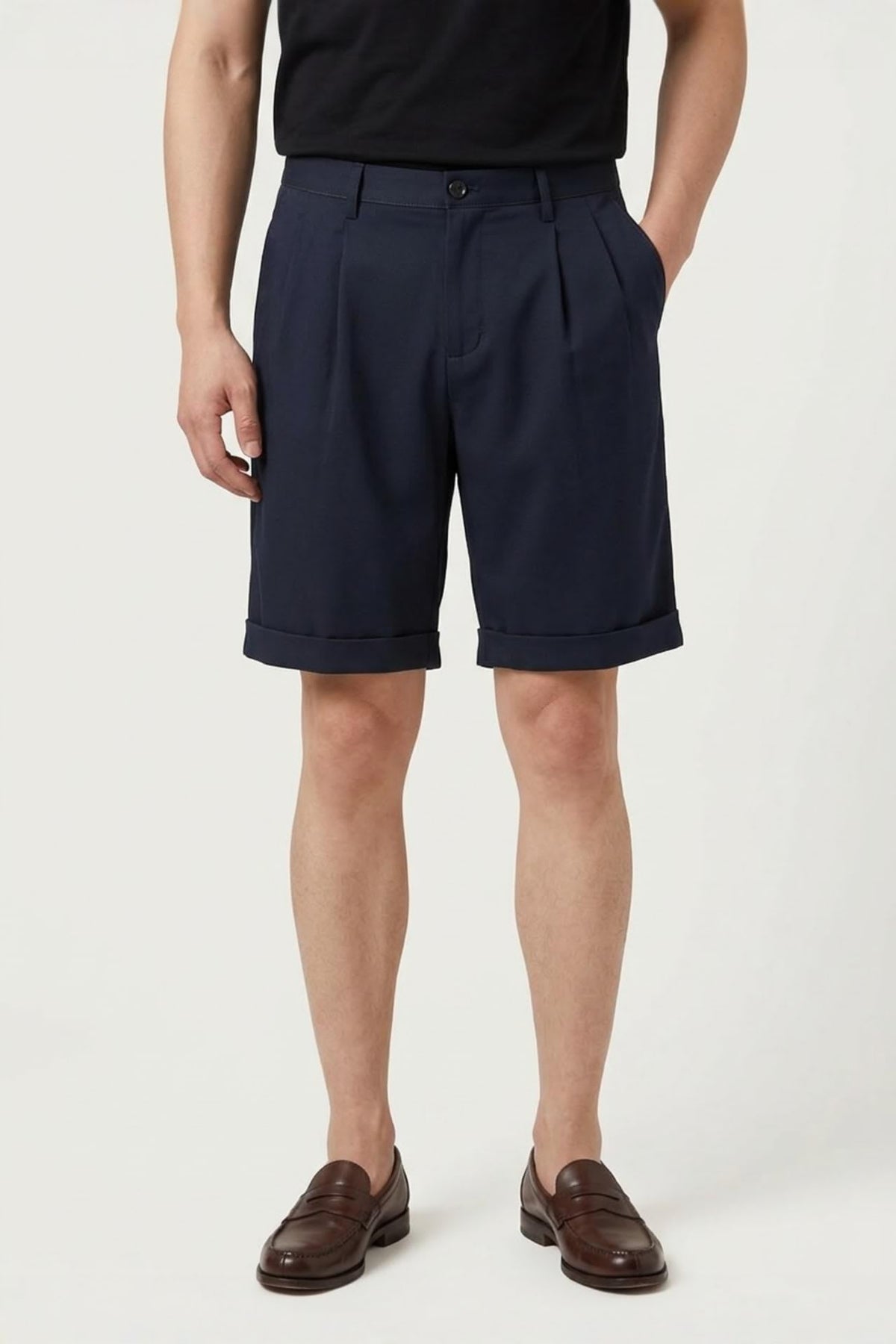 G2000 Shorts Lyocell Blend Twill Oversize Shorts Estate Blue Oversized