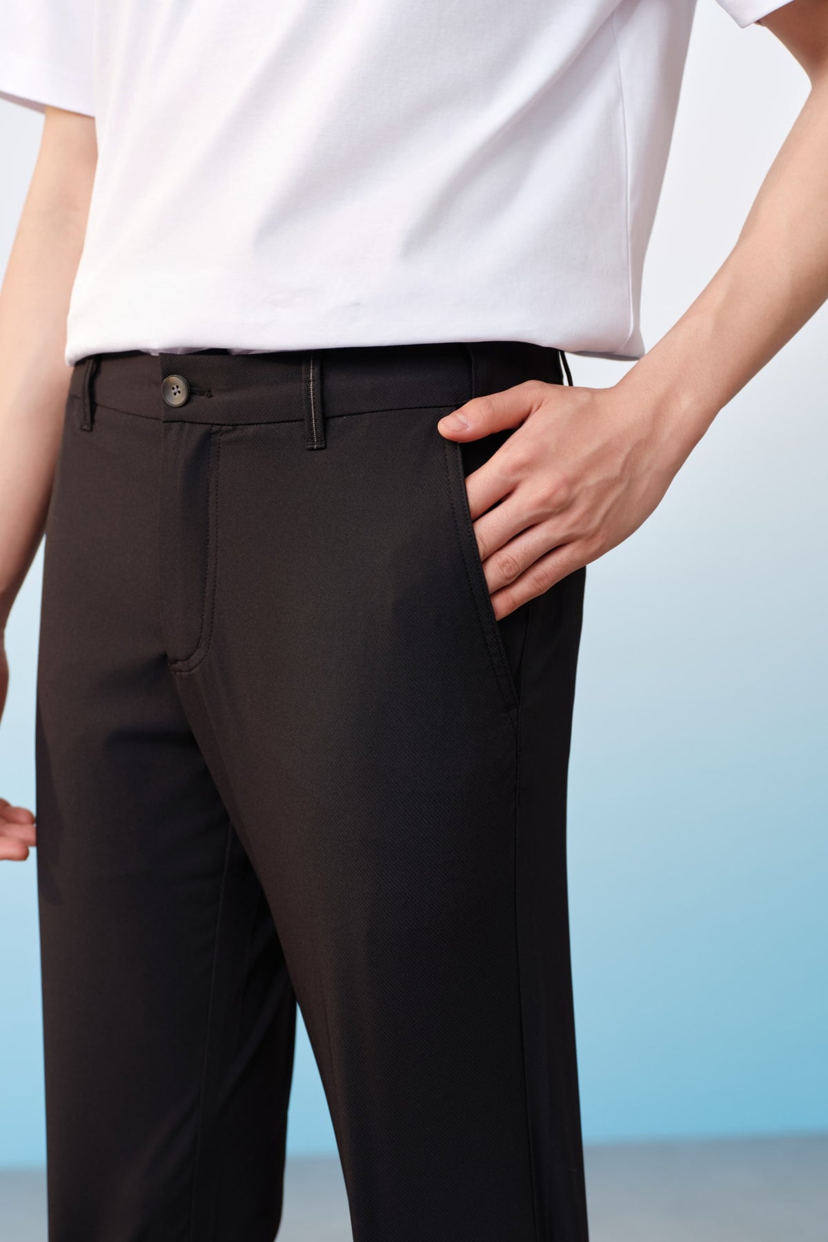G2000 - Pants - Multi-Way Stretch Anti UV Poly Twill Smart Fit Casual Pants With Elastic Waistband