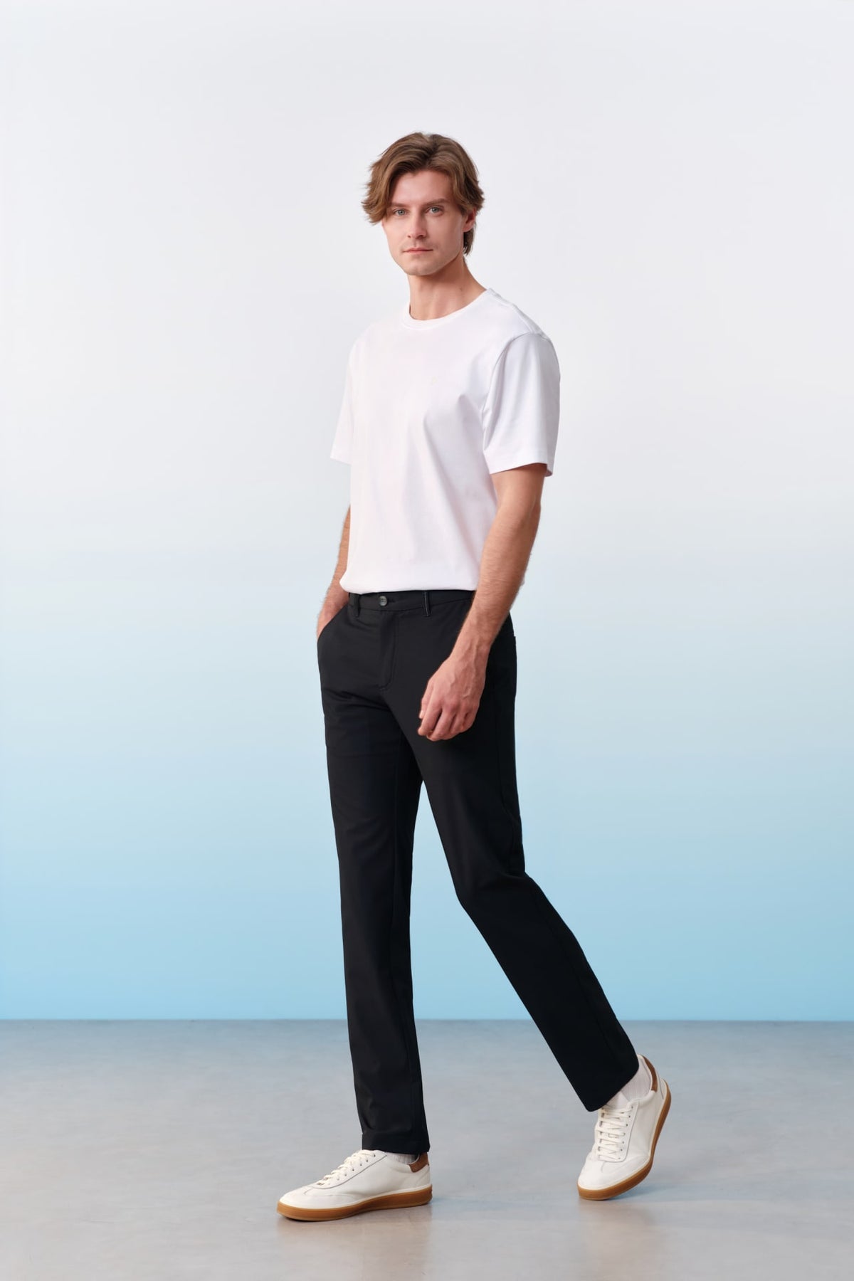 G2000 - Pants - Multi-Way Stretch Anti UV Poly Twill Smart Fit Casual Pants With Elastic Waistband