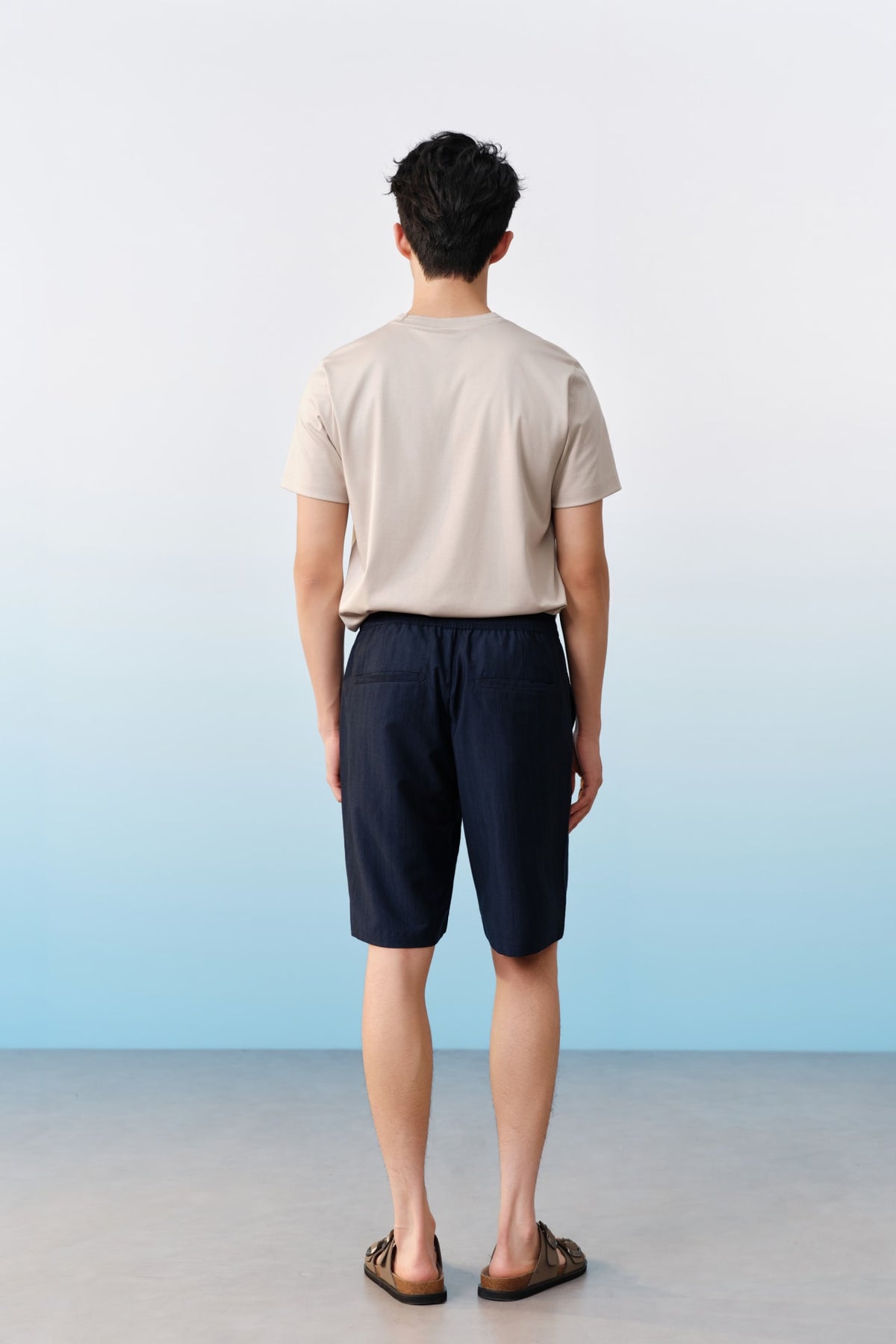 G2000 - Shorts - Poly Blend Stretch Seersucker Print Regular Fit Shorts