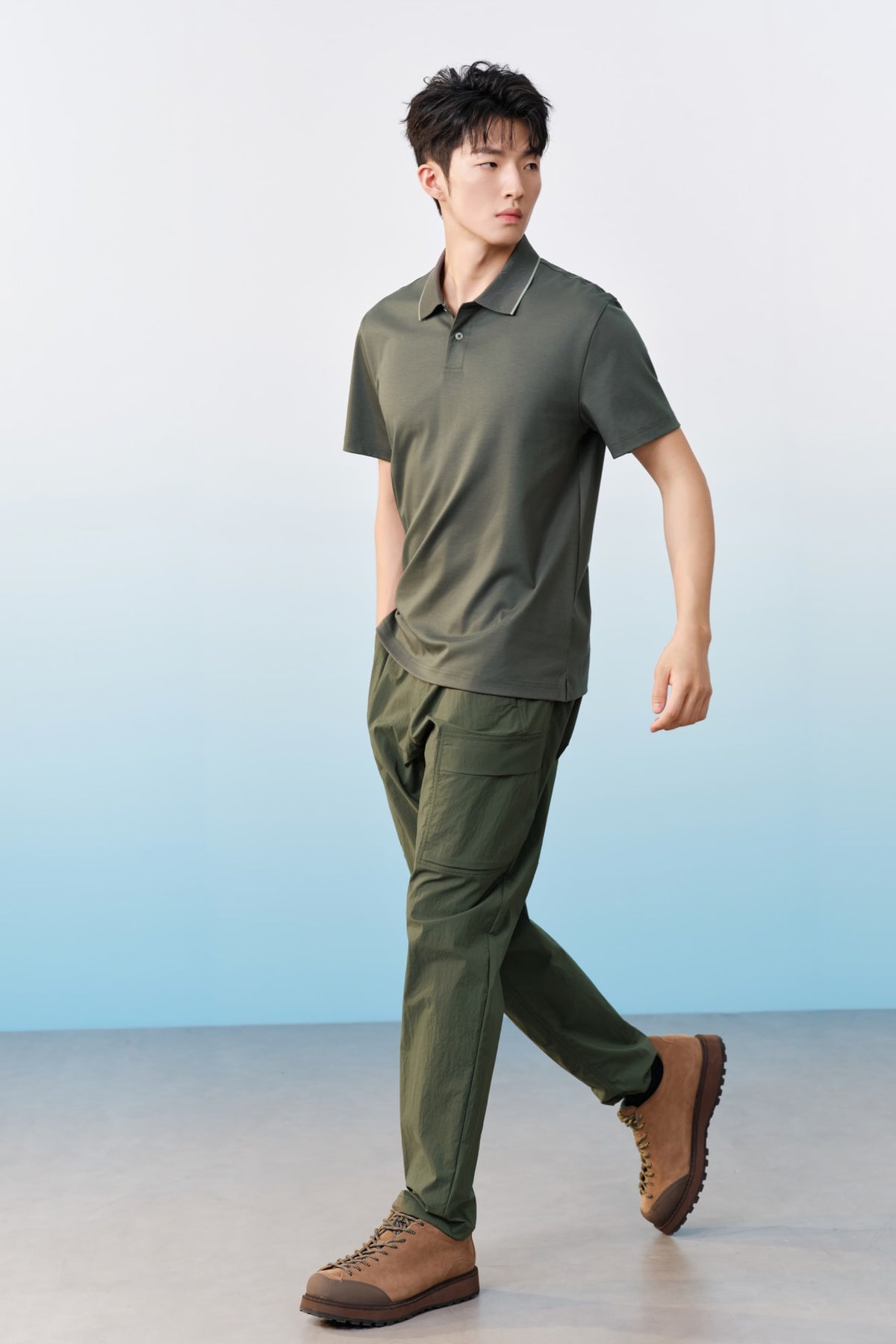 G2000 Pants Lightweight Multi-Way Stretch Nylon Smart Tapered Fit Casual Pants