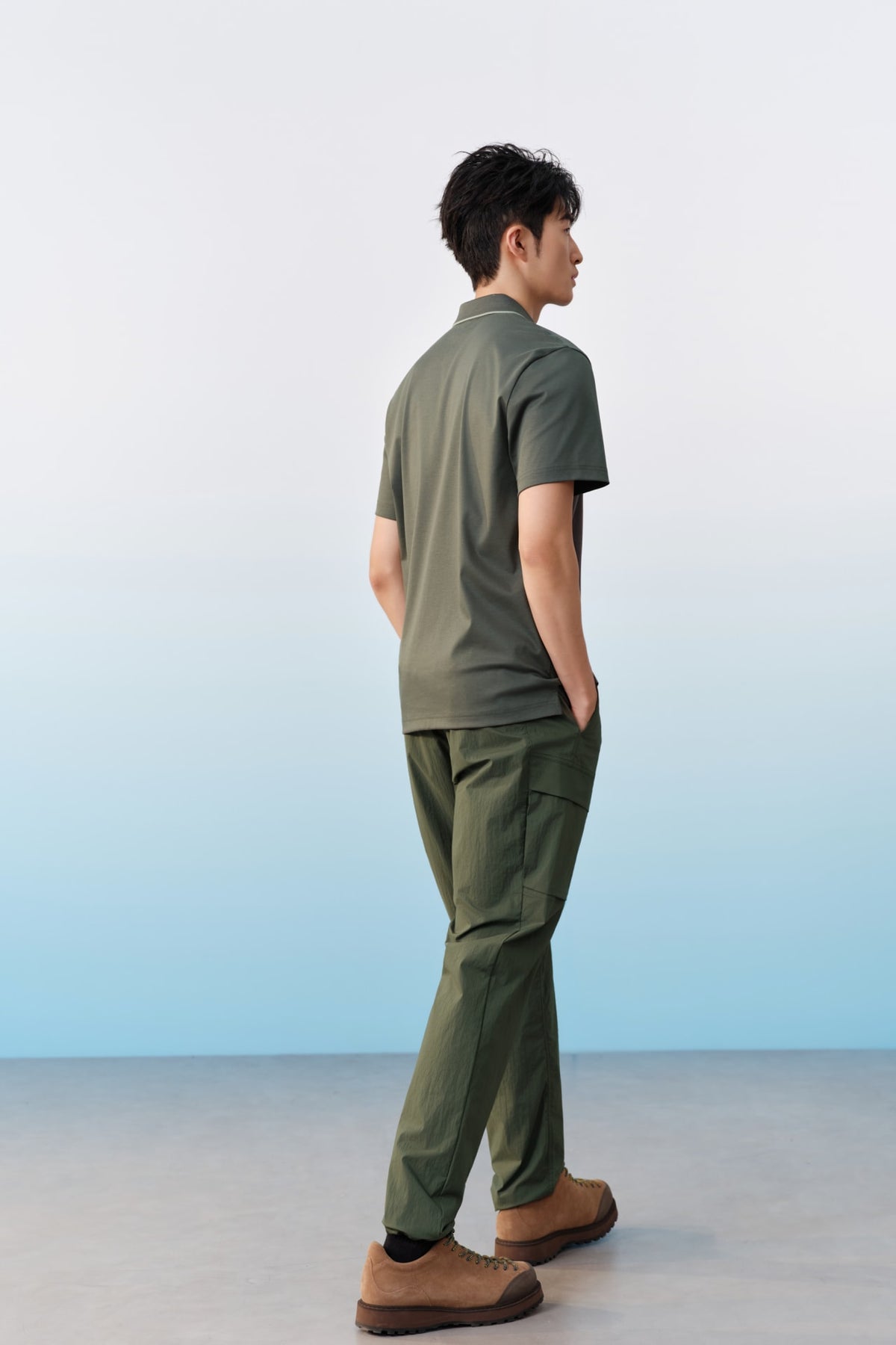 G2000 Pants Lightweight Multi-Way Stretch Nylon Smart Tapered Fit Casual Pants