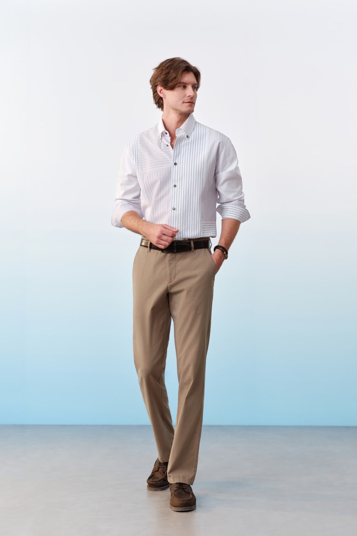 G2000 Pants Lyocell Blend Stretch Twill Regular Fit Casual Pants Indian Tan Regular