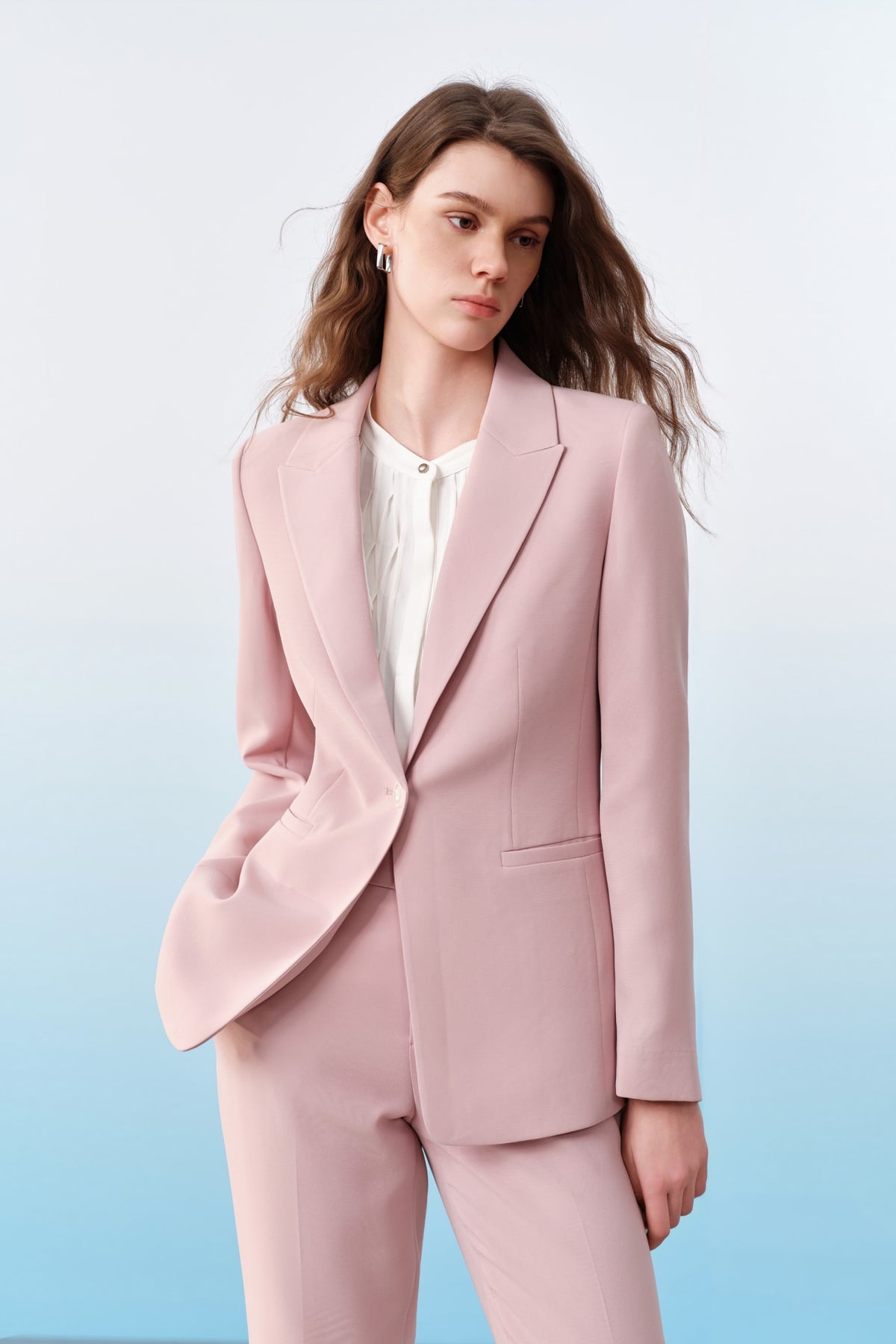 G2000 Suits Multi-Way Stretch Anti UV Crepe Slim Fit Suit Blazer Rose Smoke Slim