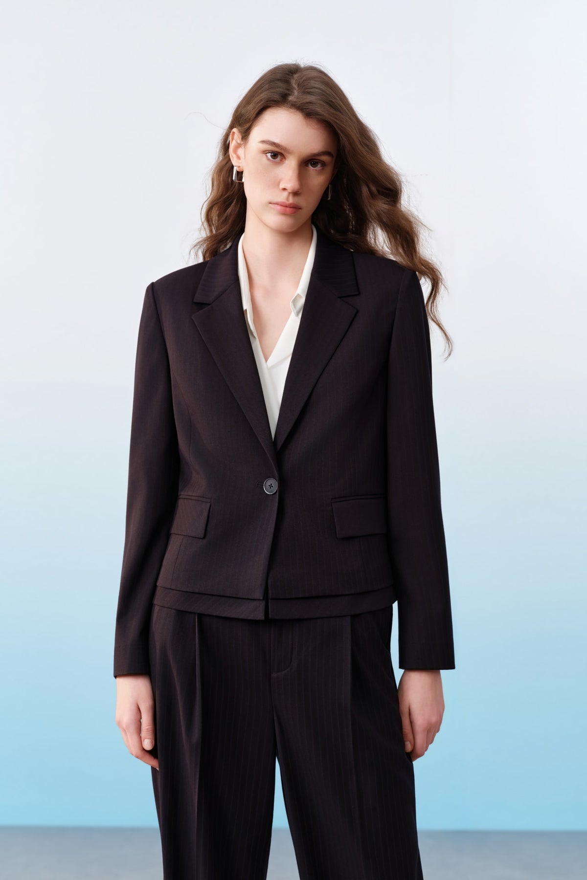 G2000 Suits Cool Touch Stripe Relax Fit Suit Blazer Dark Navy Relaxed