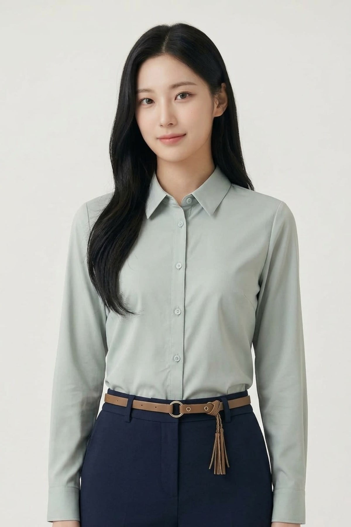 G2000 Shirts Easy Care Fine Twill Slim Fit Long Sleeve Shirt Pearl Blue Slim