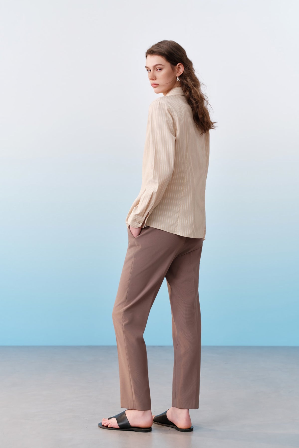 G2000 - Shirts - Cotton Stripe Slim Fit Long Sleeve Shirt