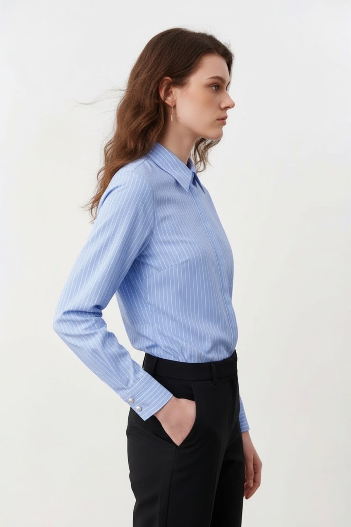 G2000 Shirts Cotton Stripe Slim Fit Long Sleeve Shirt