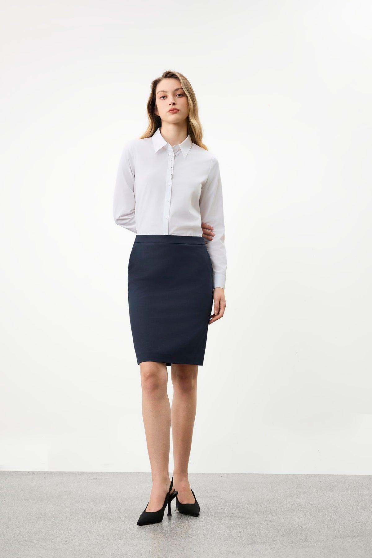 G2000 Shirts Non-Iron Cotton Blend Poplin Long Sleeve Shirt