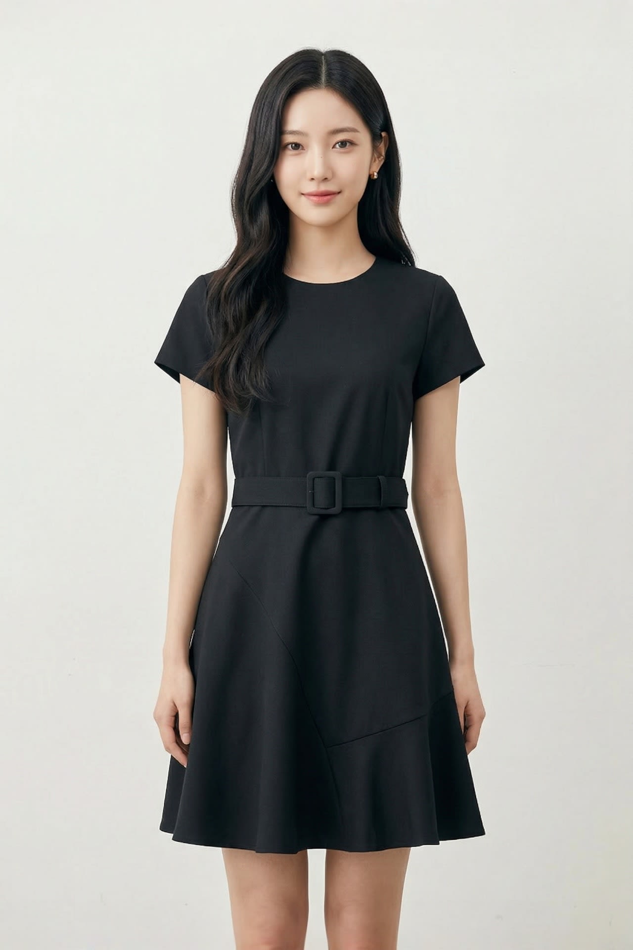 Three-Proof Finish Round Neck Short Sleeve Fit & Flare Dress | G2000 Singapore Three-Proof Finish Round Neck Short Sleeve Fit & Flare Dress | G2000 Singapore