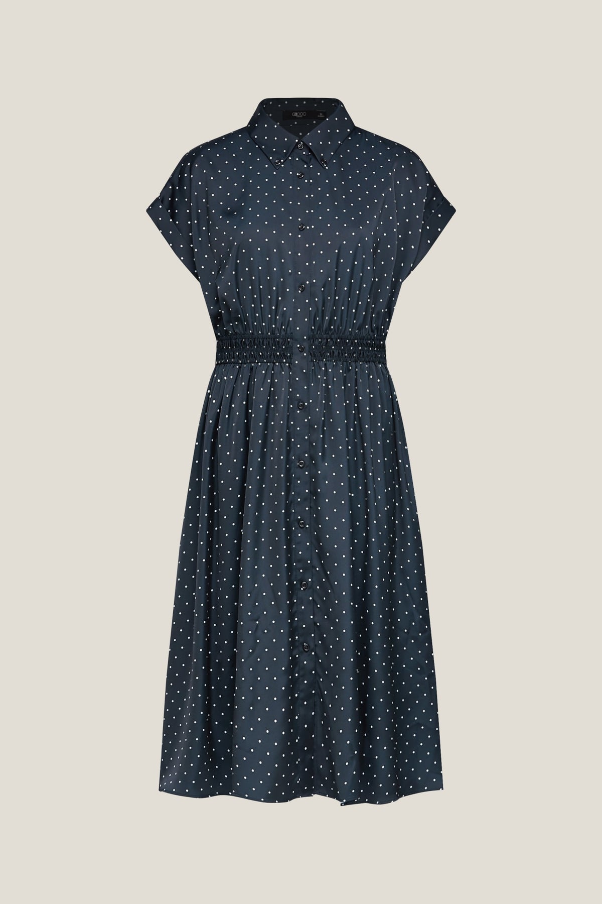 G2000 Dresses Polka Dot Twill Fit & Flare Maxi Shirt Dress With Belt