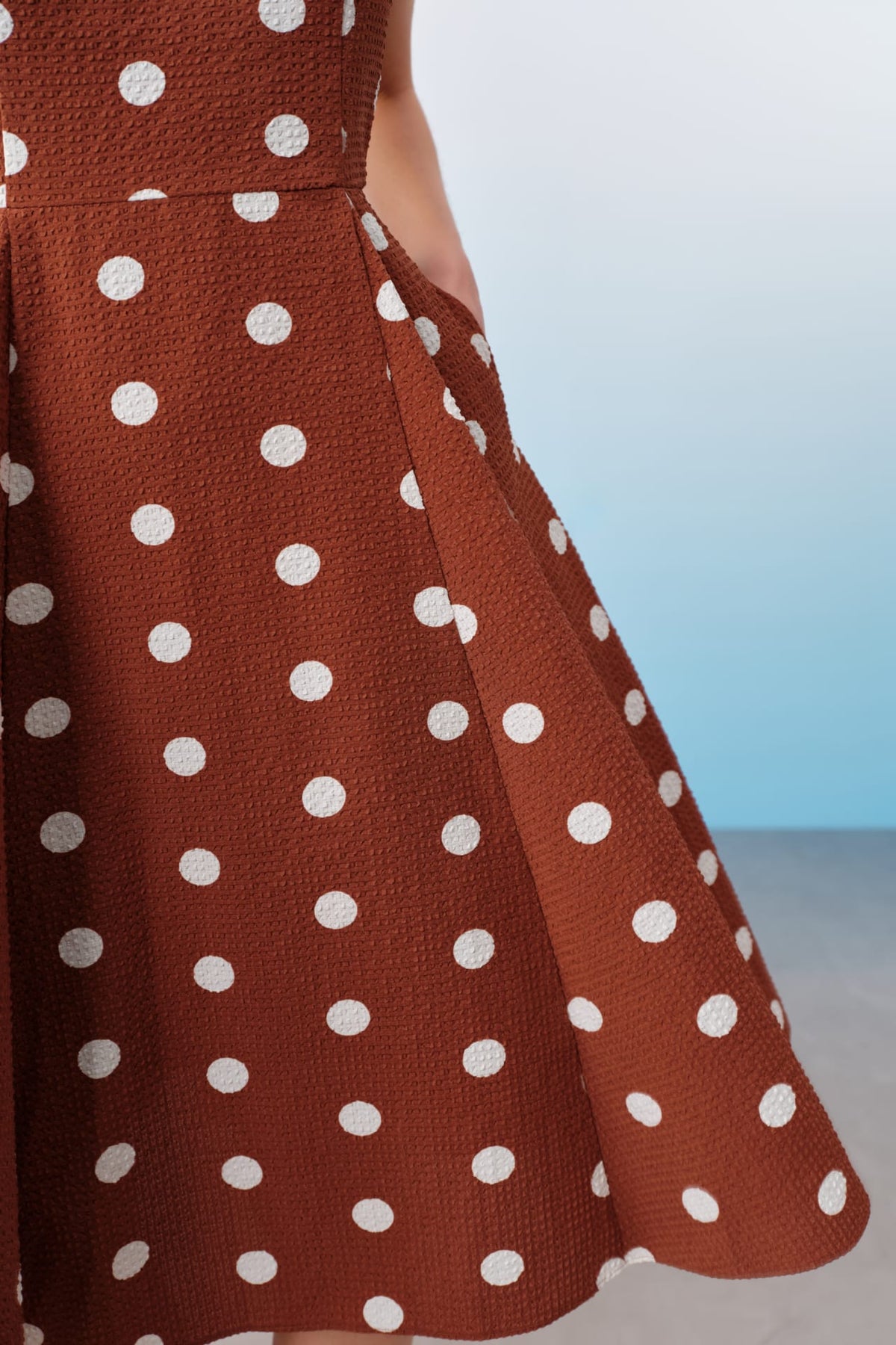 G2000 - Dresses - Polka Dot Square Neck Fit & Flare Dress