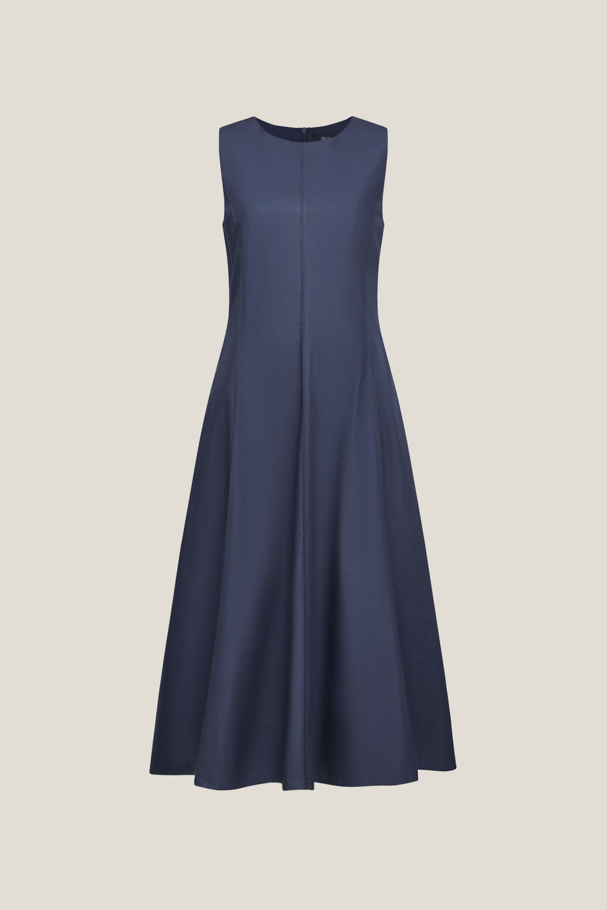 G2000 - Dresses - Cotton Poplin Round Neck Sleeveless Fit & Flare Maxi Dress