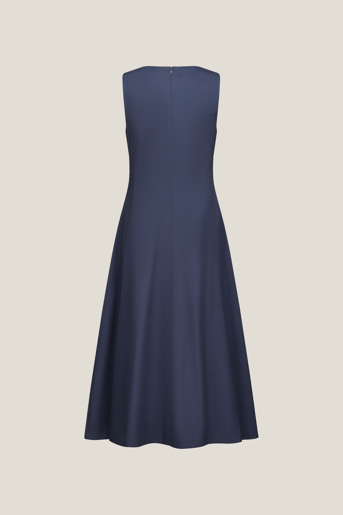 G2000 - Dresses - Cotton Poplin Round Neck Sleeveless Fit & Flare Maxi Dress