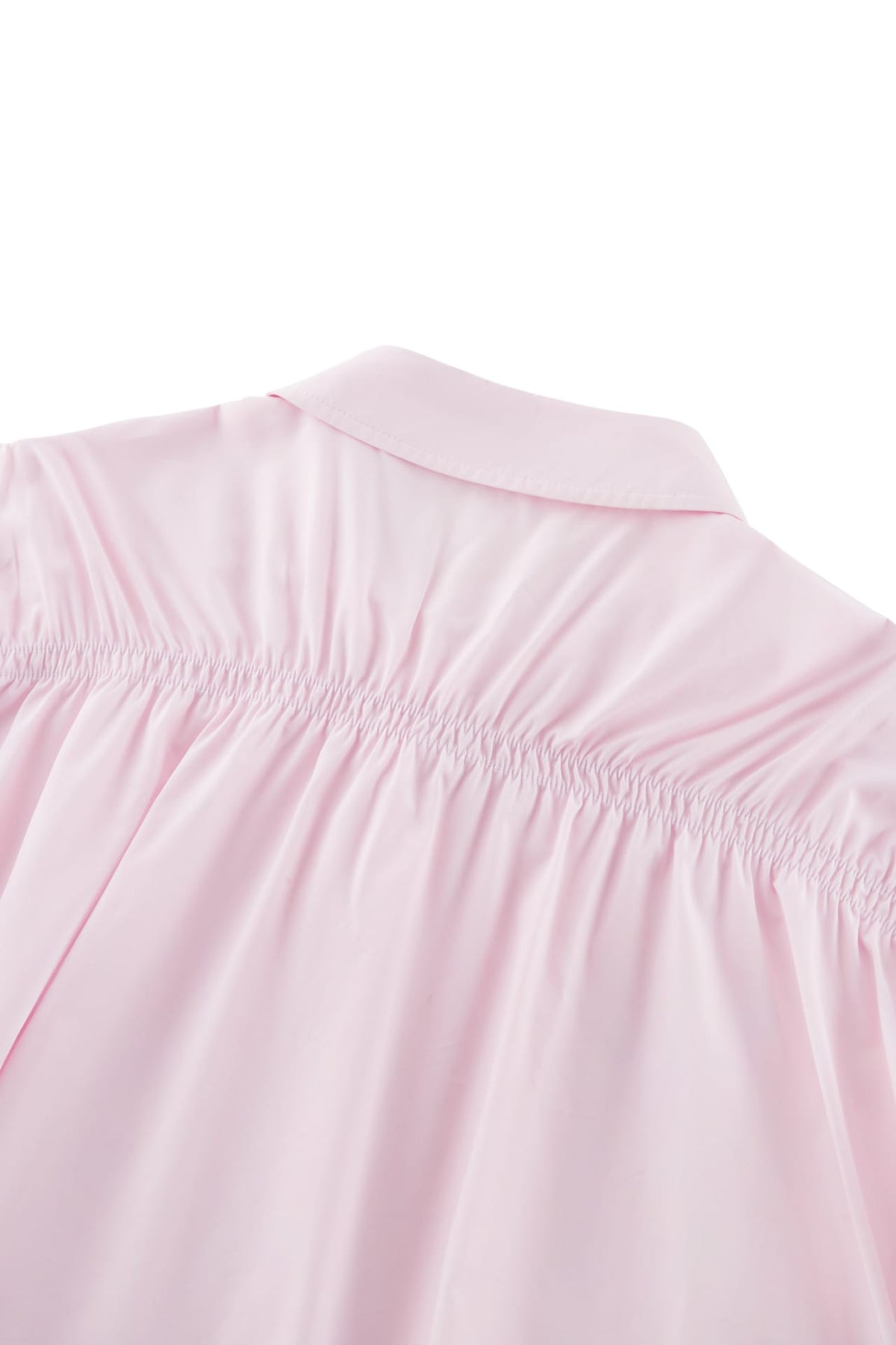 G2000 - Shirts - Smocked Back Overlap Slit Oversize Casual Shirt
