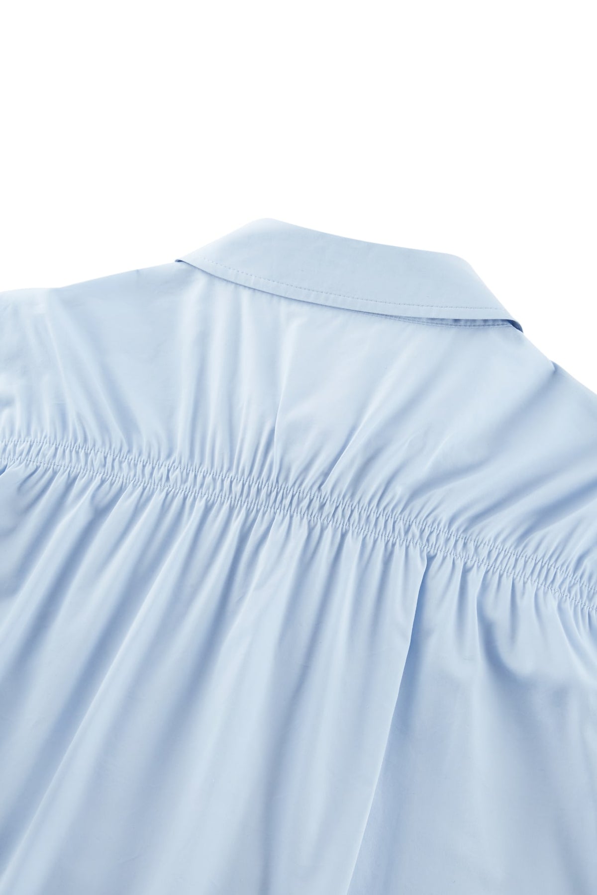 G2000 - Shirts - Smocked Back Overlap Slit Oversize Casual Shirt