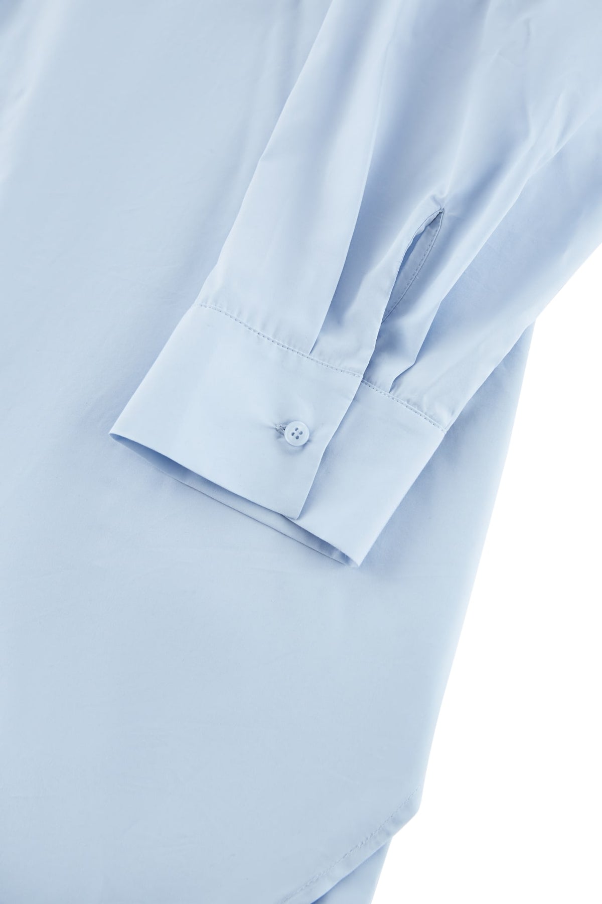 G2000 - Shirts - Smocked Back Overlap Slit Oversize Casual Shirt