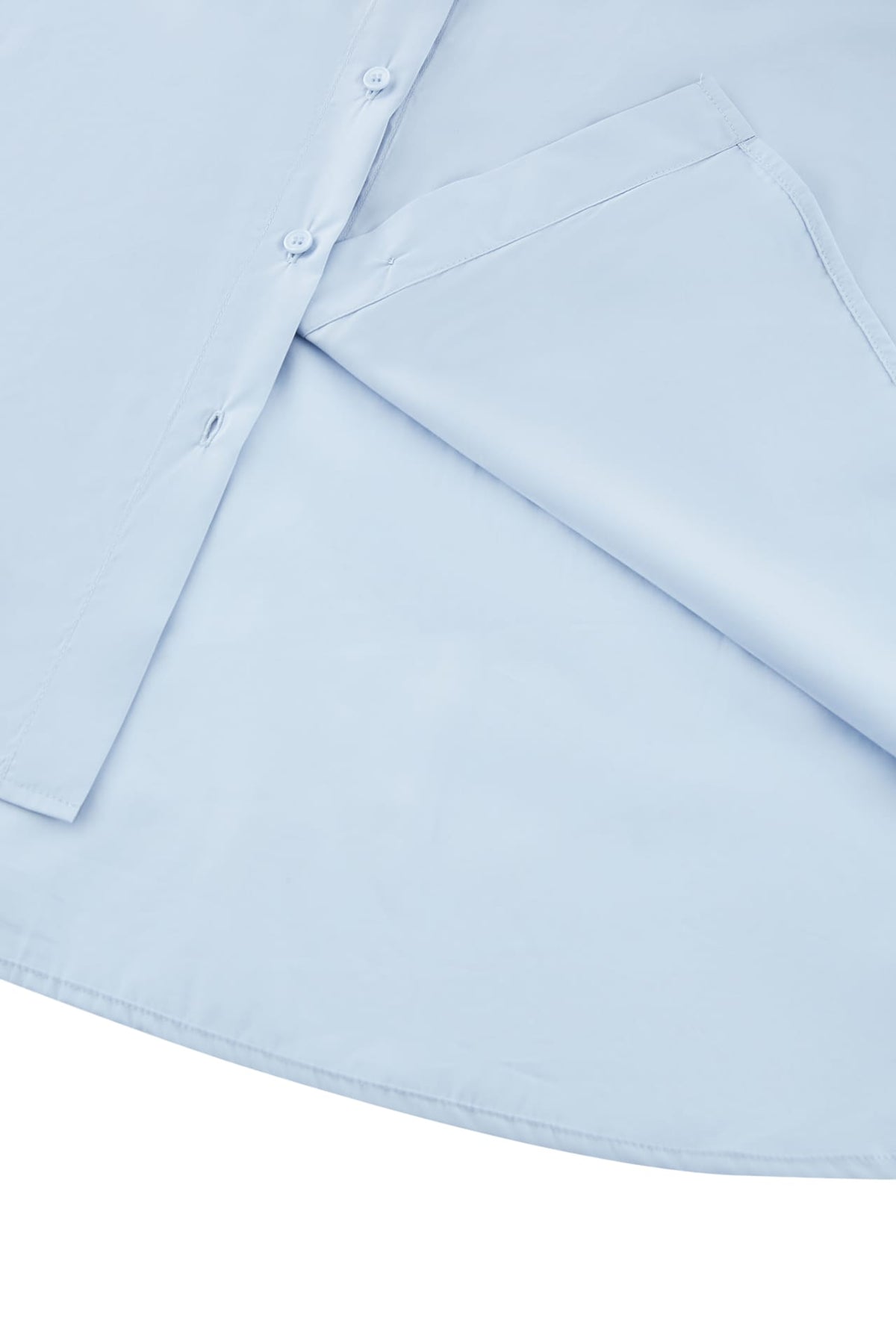 G2000 - Shirts - Smocked Back Overlap Slit Oversize Casual Shirt