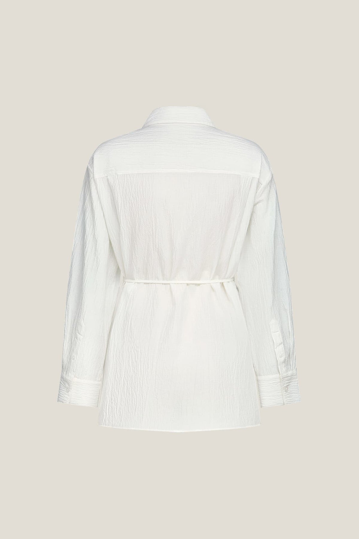 Sheer Dobby Chiffon Relax Fit Casual Shirt