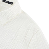 Sheer Dobby Chiffon Relax Fit Casual Shirt