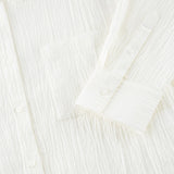 Sheer Dobby Chiffon Relax Fit Casual Shirt