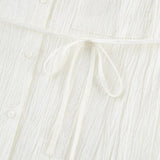 Sheer Dobby Chiffon Relax Fit Casual Shirt