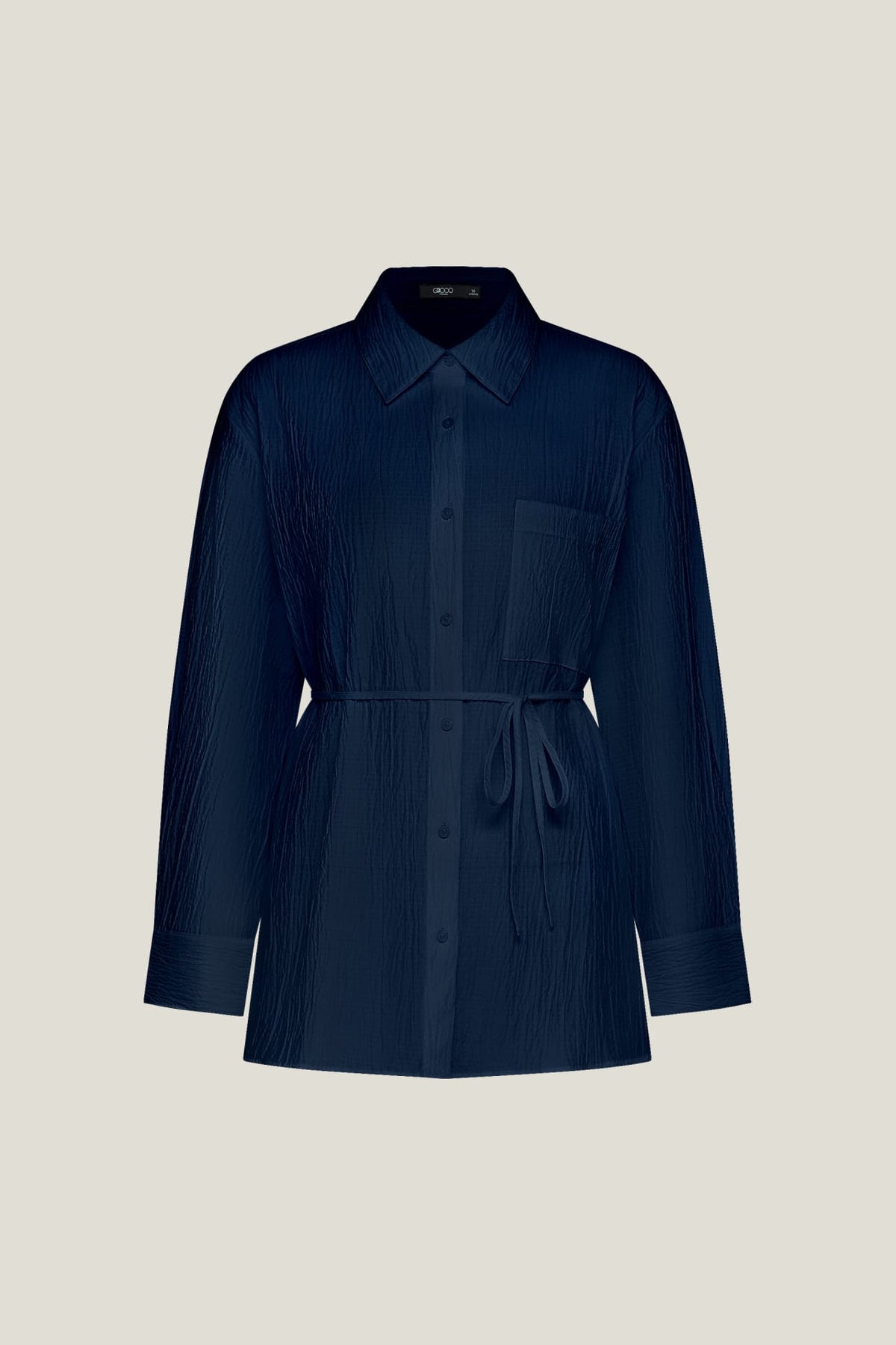G2000 - Shirts - Sheer Dobby Chiffon Relax Fit Casual Shirt - Voyage Blue - Relaxed