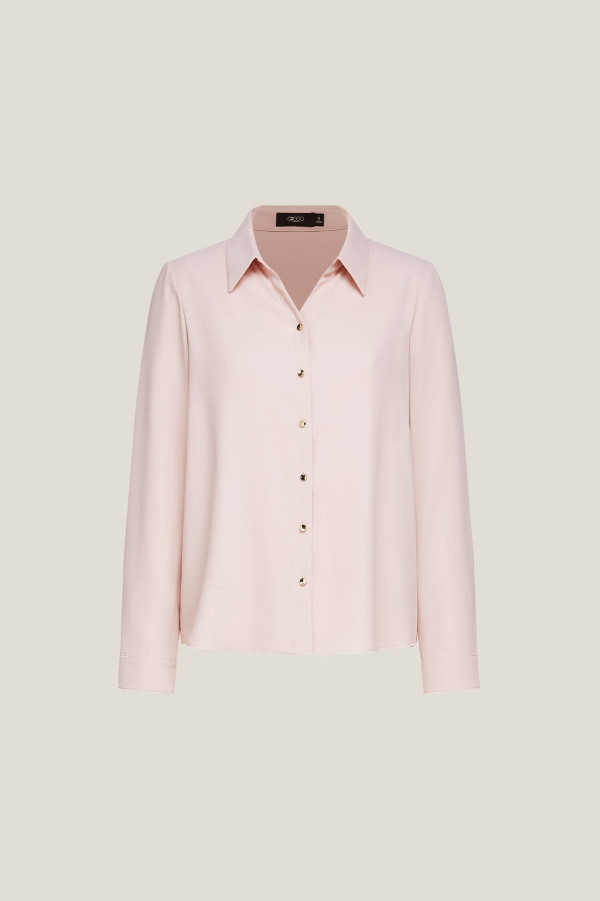 G2000 Blouses Anti Uv Back Crepe Shirt Collar Regular Fit Long Sleeve Blouse With Necklace