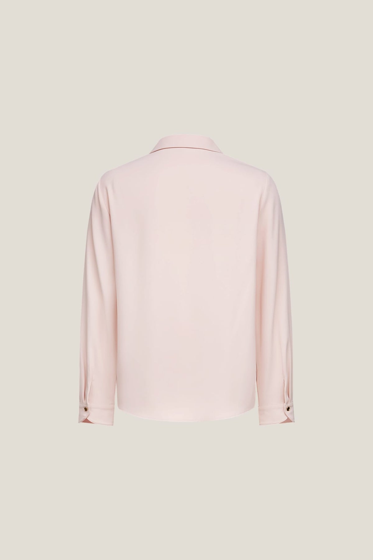 G2000 Blouses Anti Uv Back Crepe Shirt Collar Regular Fit Long Sleeve Blouse With Necklace