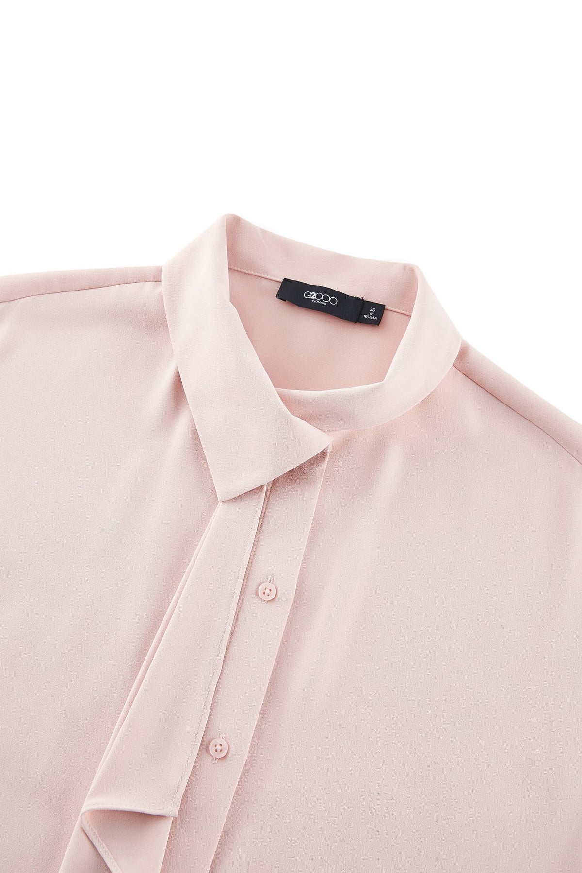 G2000 - Blouses - Anti UV Asymmetric Stand Collar Regular Fit Short Sleeve Shirt